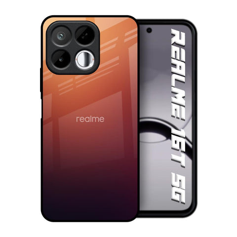 Sunset Background Realme 16T 5G Glass Back Cover Online