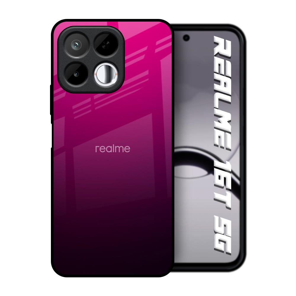 Purple Ombre Pattern Realme 16T 5G Glass Back Cover Online