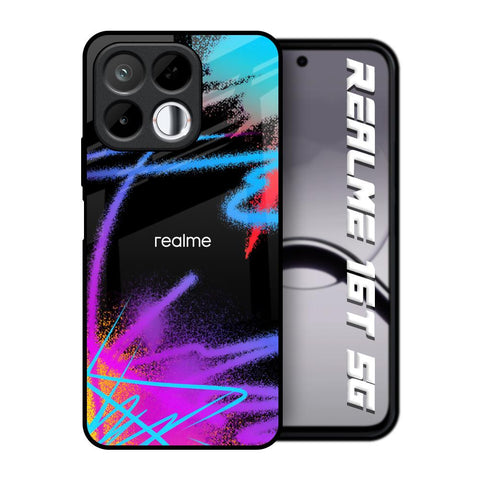 Brushy Color Realme 16T 5G Glass Back Cover Online