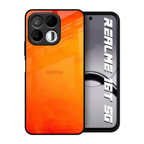 Tangy Orange Realme 16T 5G Glass Back Cover Online