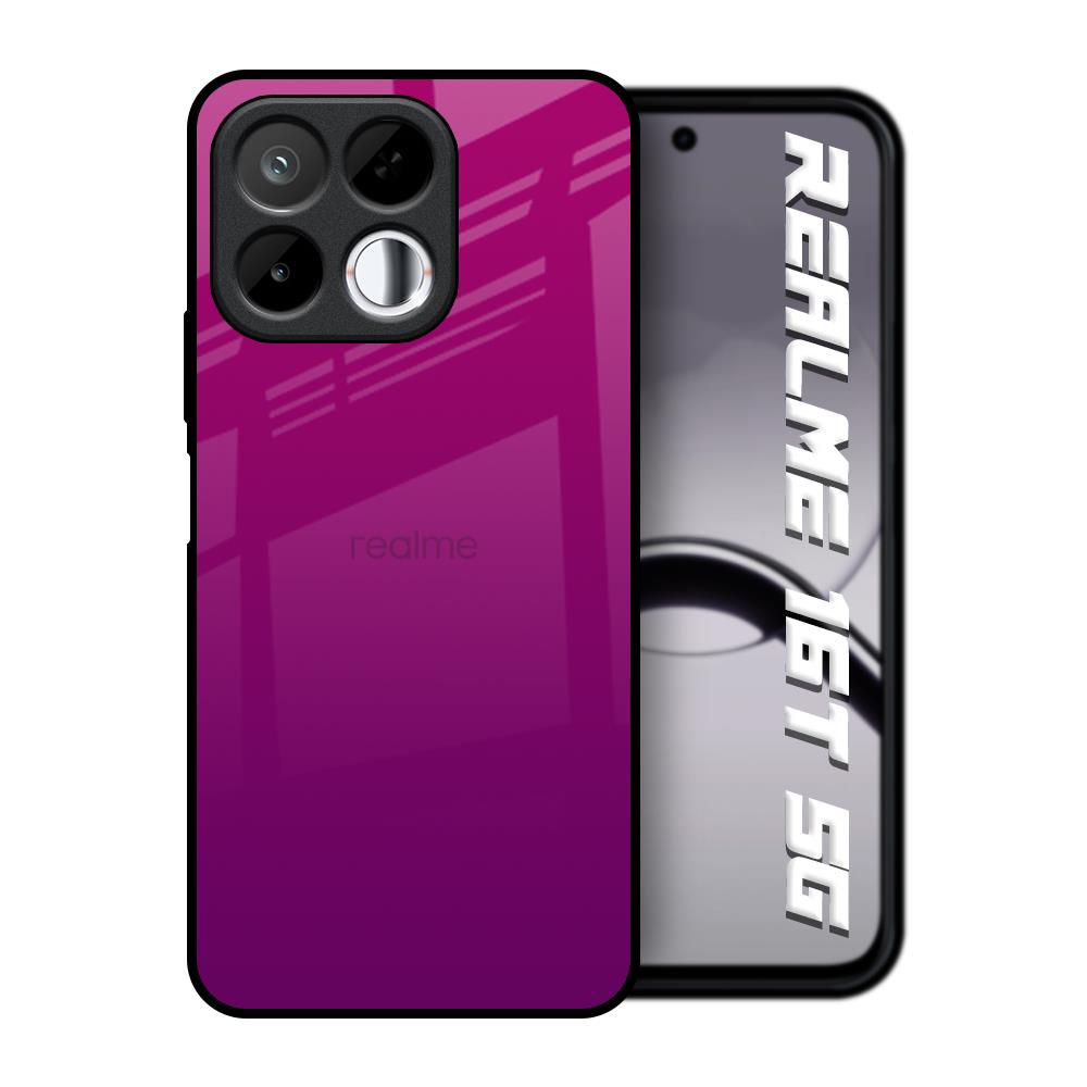 Magenta Gradient Realme 16T 5G Glass Back Cover Online