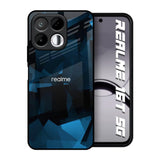 Polygonal Blue Box Realme 16T 5G Glass Back Cover Online