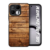 Wooden Planks Realme 16T 5G Glass Back Cover Online