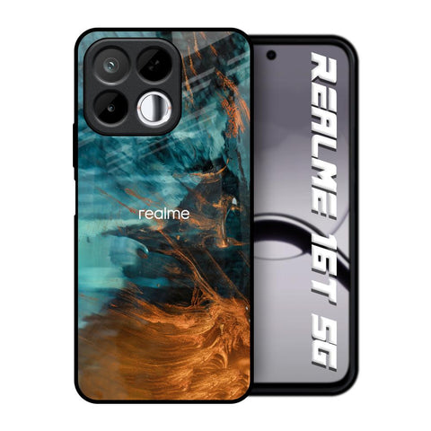 Golden Splash Realme 16T 5G Glass Back Cover Online