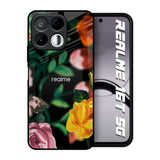Flowers & Butterfly Realme 16T 5G Glass Back Cover Online