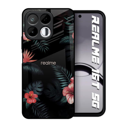 Tropical Art Flower Realme 16T 5G Glass Back Cover Online