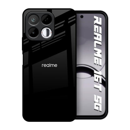 Jet Black Realme 16T 5G Glass Back Cover Online