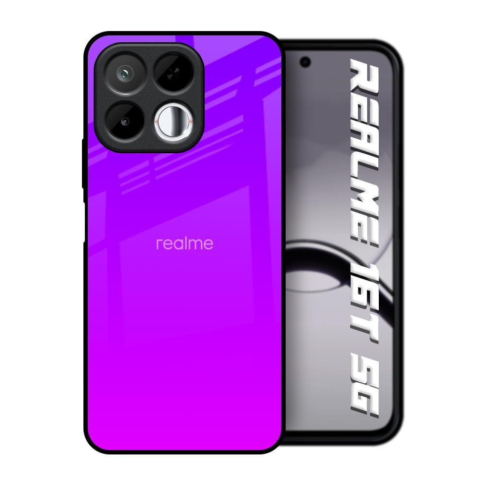 Purple Pink Realme 16T 5G Glass Back Cover Online
