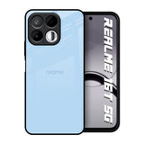Pastel Sky Blue Realme 16T 5G Glass Back Cover Online