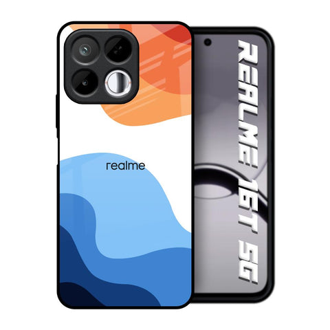 Wavy Color Pattern Realme 16T 5G Glass Back Cover Online