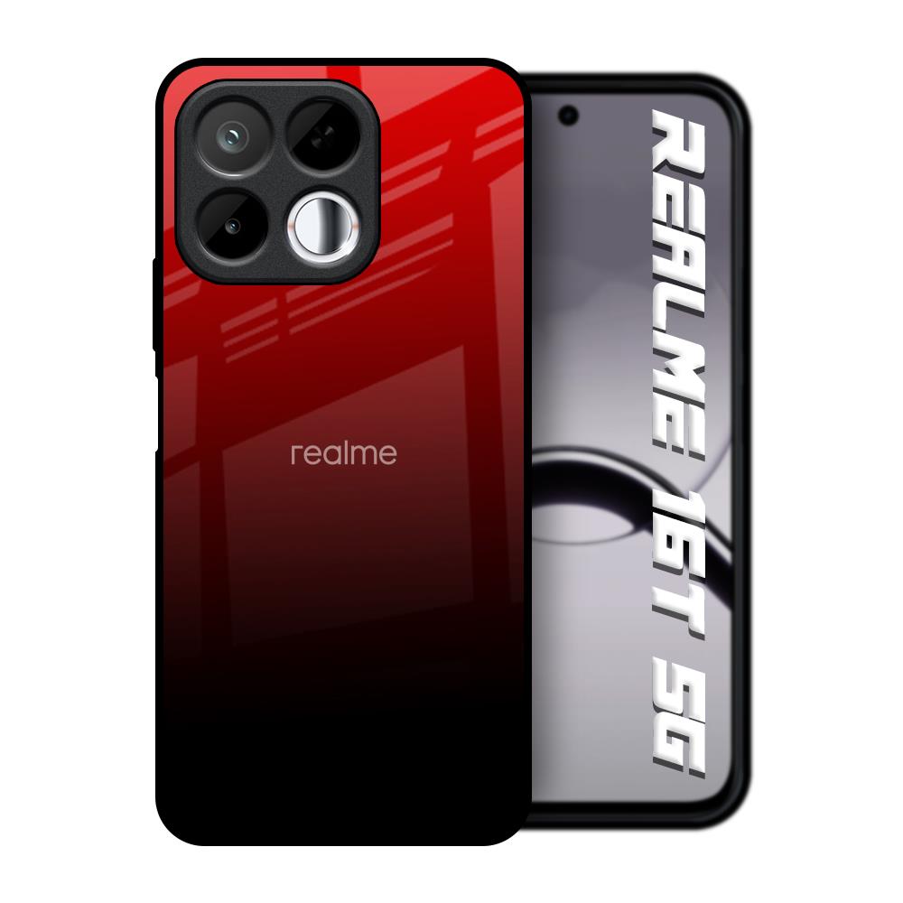Maroon Faded Realme 16T 5G Glass Back Cover Online