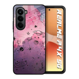 Space Doodles Realme P4x 5G Glass Back Cover Online
