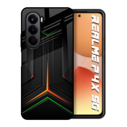 Modern Ultra Chevron Realme P4x 5G Glass Back Cover Online