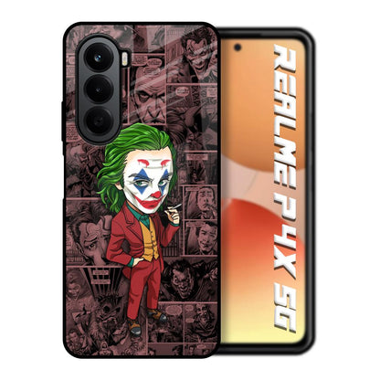 Joker Cartoon Realme P4x 5G Glass Back Cover Online