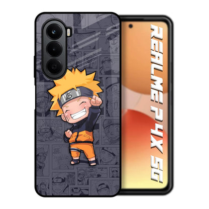 Orange Chubby Realme P4x 5G Glass Back Cover Online