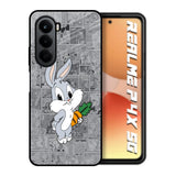 Cute Baby Bunny Realme P4x 5G Glass Back Cover Online