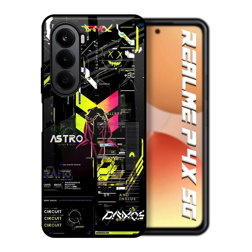 Astro Glitch Realme P4x 5G Glass Back Cover Online