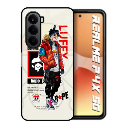 Bape Luffy Realme P4x 5G Glass Back Cover Online