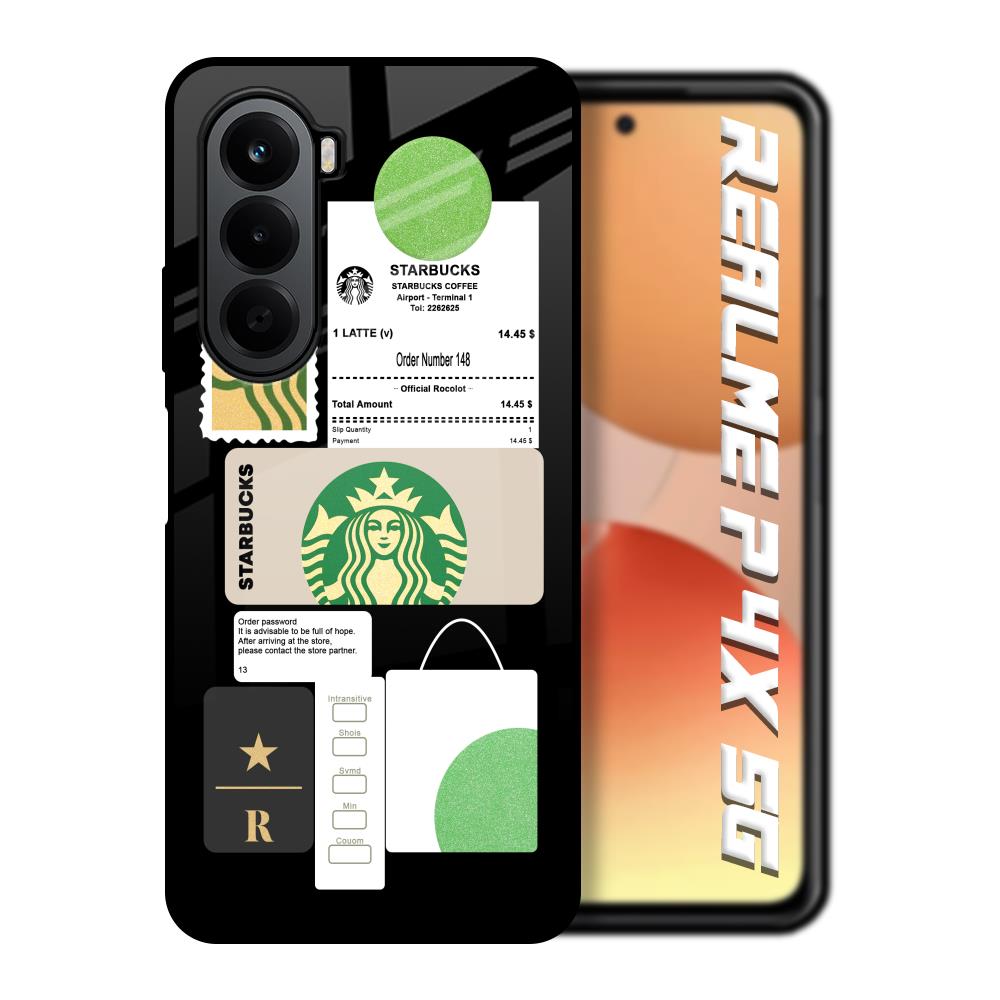 Coffee Latte Realme P4x 5G Glass Back Cover Online