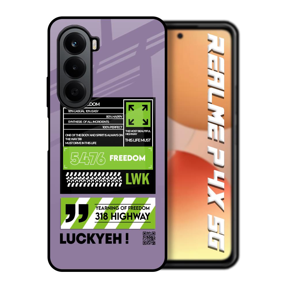 Run & Freedom Realme P4x 5G Glass Back Cover Online