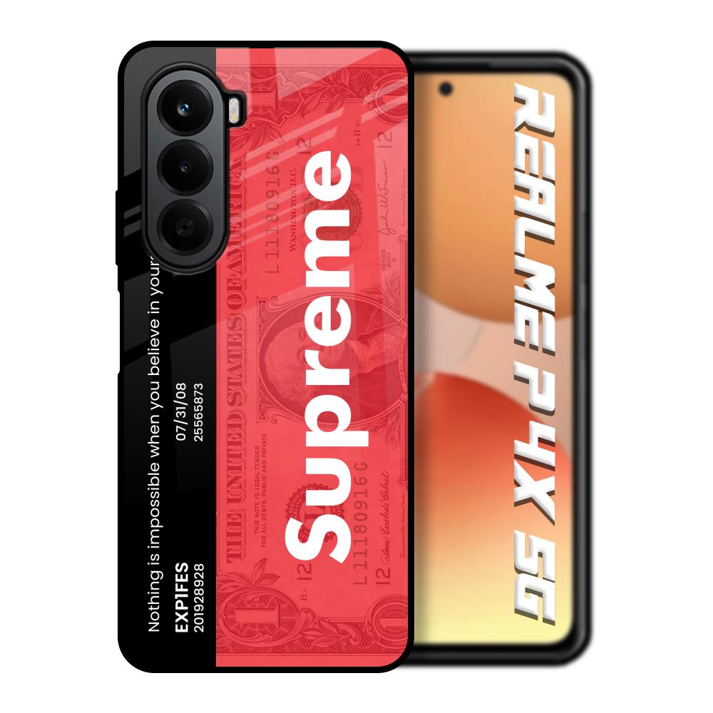 Supreme Ticket Realme P4x 5G Glass Back Cover Online