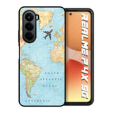 Travel Map Realme P4x 5G Glass Back Cover Online