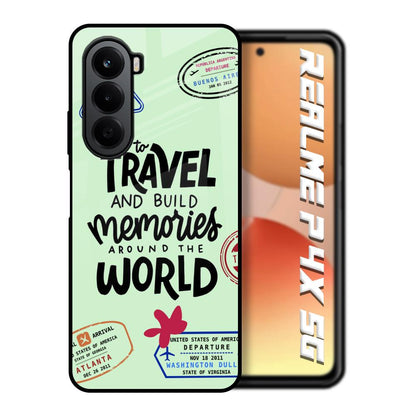 Travel Stamps Realme P4x 5G Glass Back Cover Online