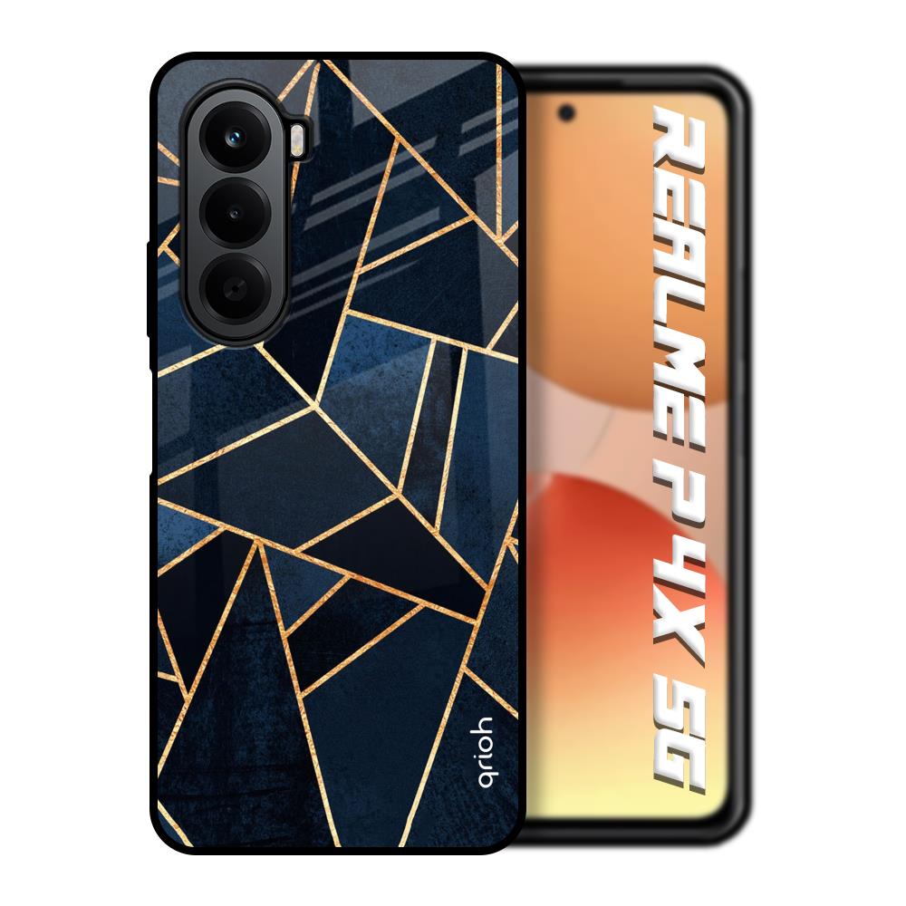 Abstract Tiles Realme P4x 5G Glass Back Cover Online