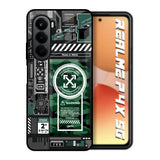 Green Camo Circuit Realme P4x 5G Glass Back Cover Online