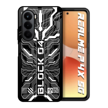 Monochrome Magic Realme P4x 5G Glass Back Cover Online