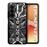 Monochrome Magic Realme P4x 5G Glass Back Cover Online