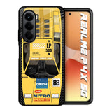 Yellow Racing Car Realme P4x 5G Glass Back Cover Online