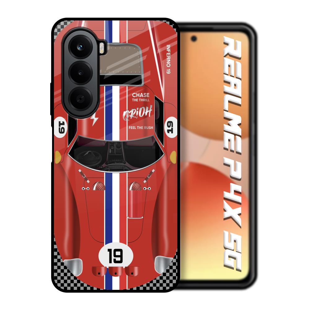 Racing Vintage Realme P4x 5G Glass Back Cover Online