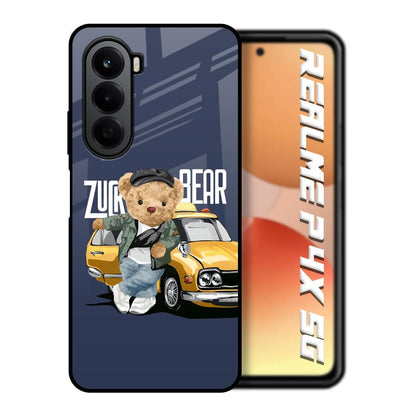 Adventurous Bear Realme P4x 5G Glass Back Cover Online