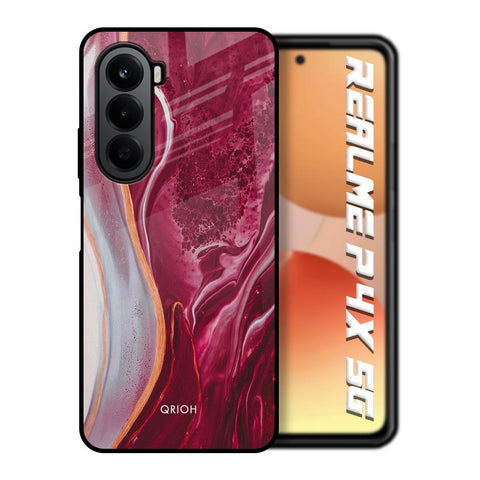 Crimson Ruby Realme P4x 5G Glass Back Cover Online