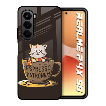 Tea With Kitty Realme P4x 5G Glass Back Cover Online
