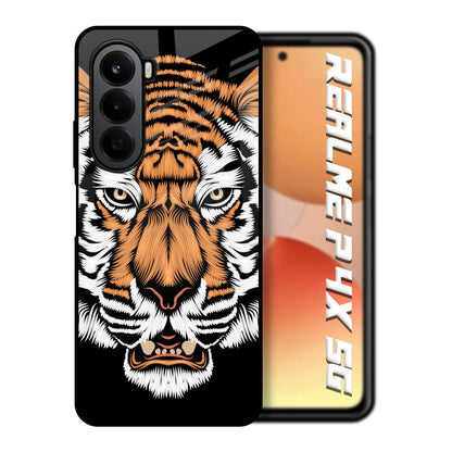 Angry Tiger Realme P4x 5G Glass Back Cover Online