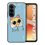 Adorable Cute Kitty Realme P4x 5G Glass Back Cover Online
