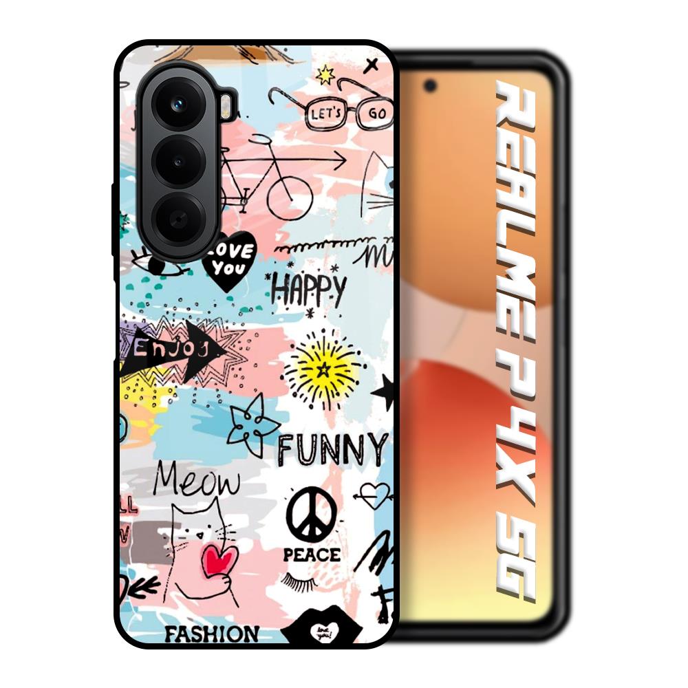 Just For You Realme P4x 5G Glass Back Cover Online