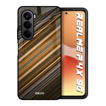 Diagonal Slash Pattern Realme P4x 5G Glass Back Cover Online