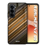 Diagonal Slash Pattern Realme P4x 5G Glass Back Cover Online