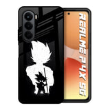 Monochrome Goku Realme P4x 5G Glass Back Cover Online