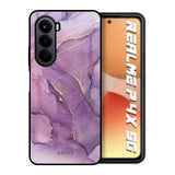 Purple Gold Marble Realme P4x 5G Glass Back Cover Online