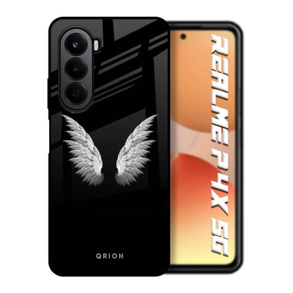White Angel Wings Realme P4x 5G Glass Back Cover Online