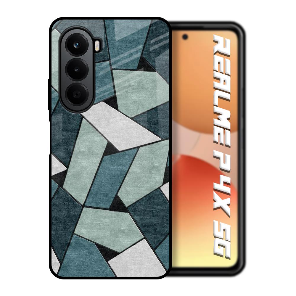 Abstact Tiles Realme P4x 5G Glass Back Cover Online