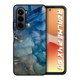 Blue Cool Marble Realme P4x 5G Glass Back Cover Online