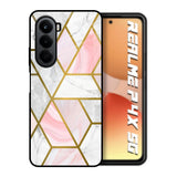 Geometrical Marble Realme P4x 5G Glass Back Cover Online