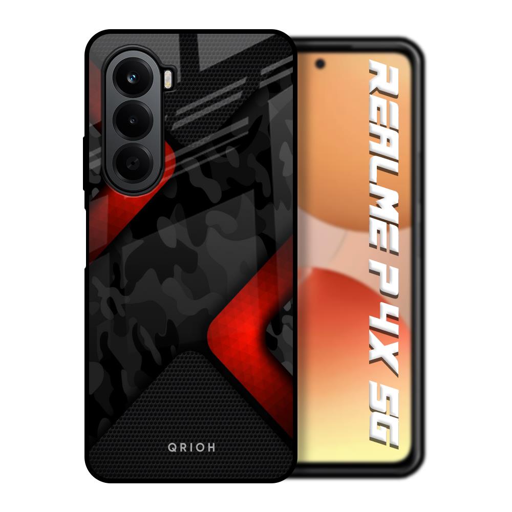 Modern Camo Abstract Realme P4x 5G Glass Back Cover Online