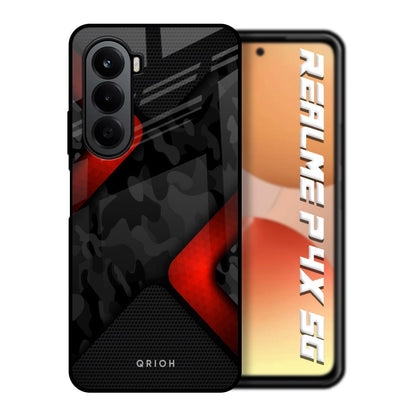 Modern Camo Abstract Realme P4x 5G Glass Back Cover Online