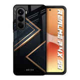 Sleek Golden & Navy Realme P4x 5G Glass Back Cover Online
